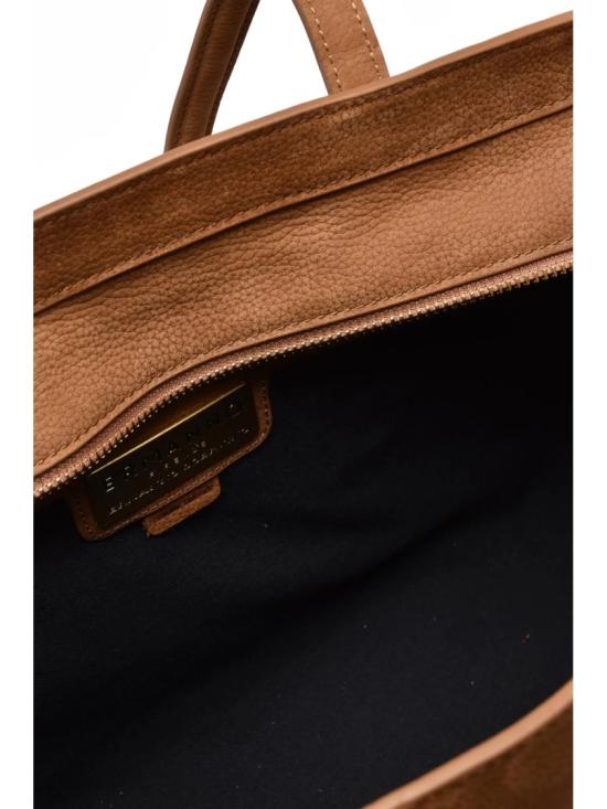 25FW 에르마노 피렌제 토트백 파우더 핑크 블랙 안젤리카 스무스 카우하이드 - ERMANNO FIRENZE