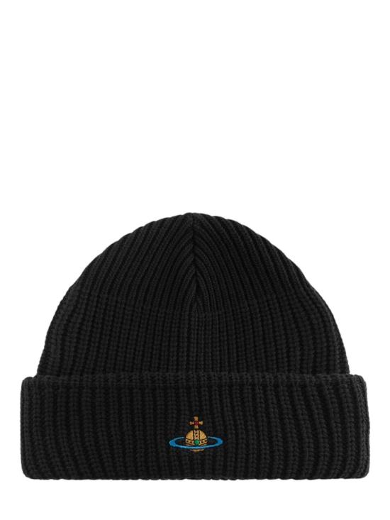 26FW 비비안웨스트우드 ORB 로고 자수 스포티 비니 8102000AK008FN401 Black