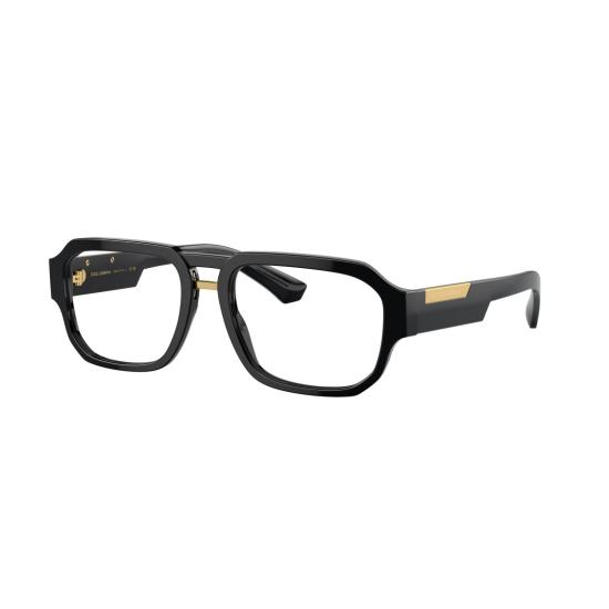 26SS 돌체앤가바나 선글라스 0Dg3389 직사각형 검정색 아세테이트 안경 - DOLCE & GABBANA