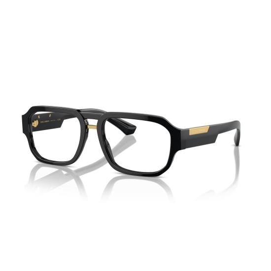 26SS 돌체앤가바나 선글라스 0Dg3389 직사각형 검정색 아세테이트 안경 - DOLCE & GABBANA