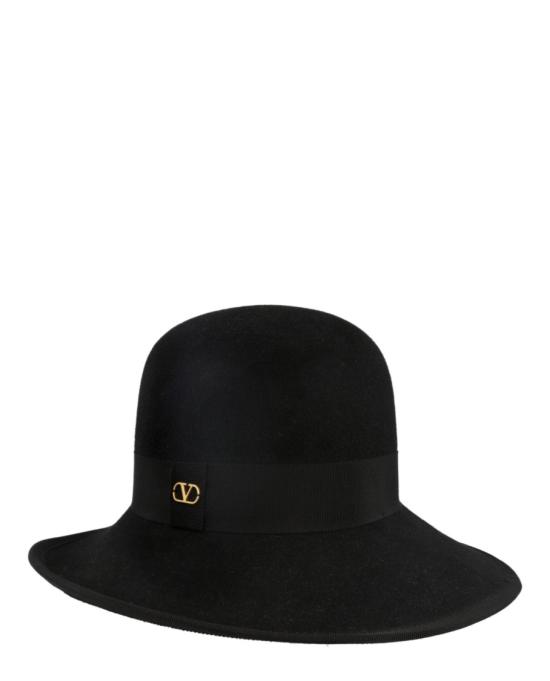  발렌티노 가라바니 모자 7W2HE0 0FPMU FV0 01115 56 Black - VALENTINO GARAVANI