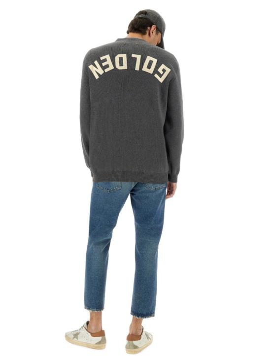 26FW 골든구스 코튼 니트 V넥 버튼 가디건 GMP00946 P00066260304 Grey - GOLDEN GOOSE