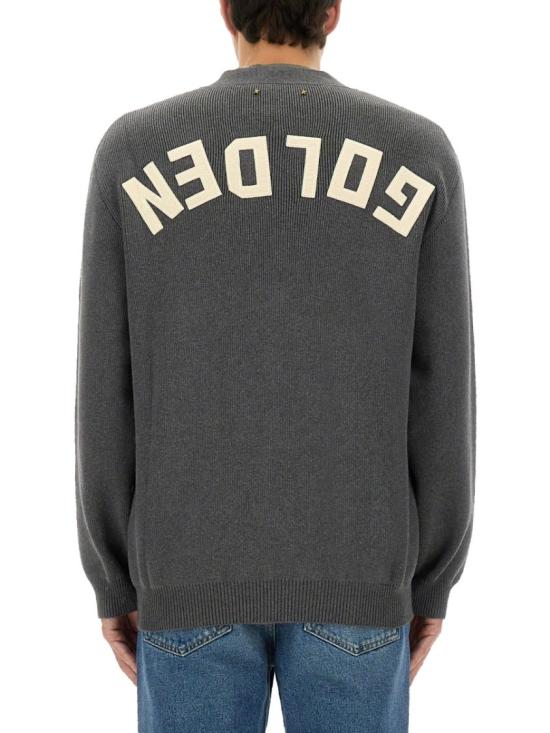 26FW 골든구스 코튼 니트 V넥 버튼 가디건 GMP00946 P00066260304 Grey - GOLDEN GOOSE
