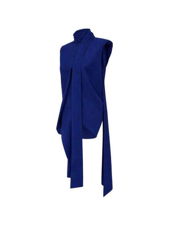 26FW 뮈글러 탑 26W1TO 0916196 6057 Blue - MUGLER