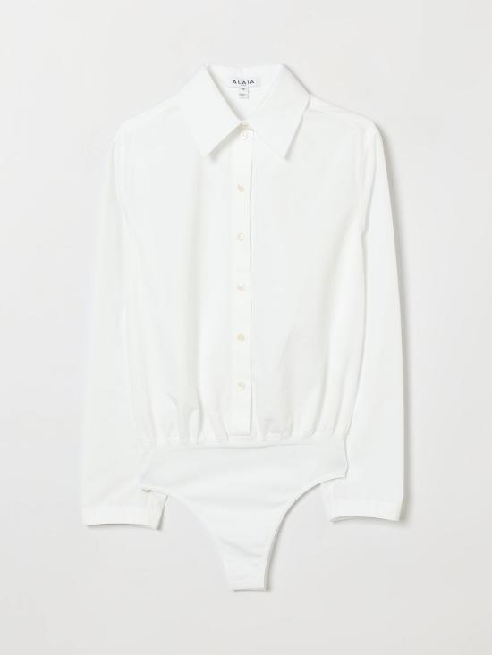 26FW 알라이아 셔츠 AA9C1030T611D 000 White - ALAIA
