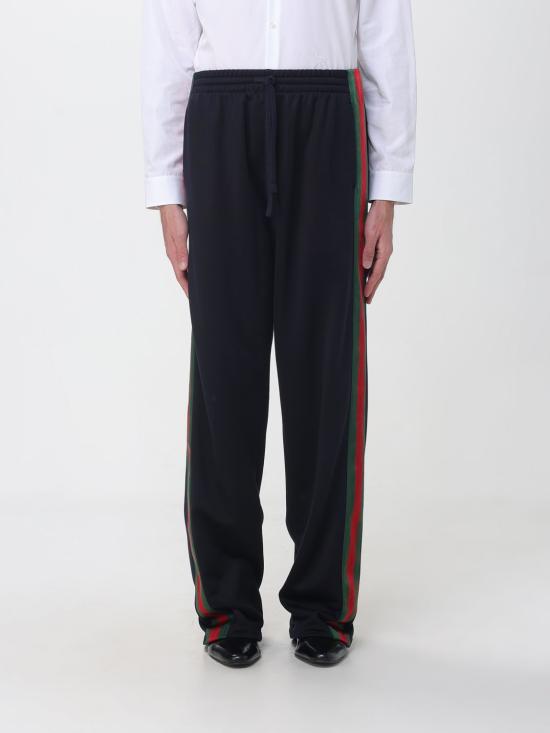 26FW 구찌 웹 스트라이프 실크 코튼 스포츠웨어 866170XJH0N 4816 Navy