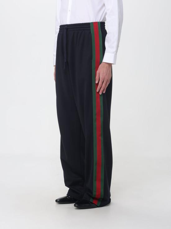 26FW 구찌 웹 스트라이프 실크 코튼 스포츠웨어 866170XJH0N 4816 Navy - GUCCI