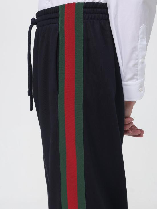 26FW 구찌 웹 스트라이프 실크 코튼 스포츠웨어 866170XJH0N 4816 Navy - GUCCI