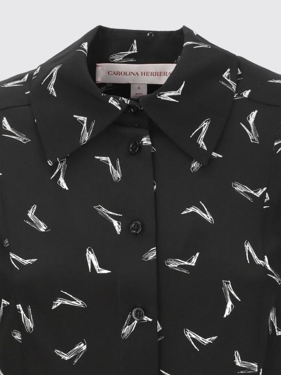 26FW 캐롤리나 헤레라 셔츠 F2611N204GGC 011 Black - CAROLINA HERRERA