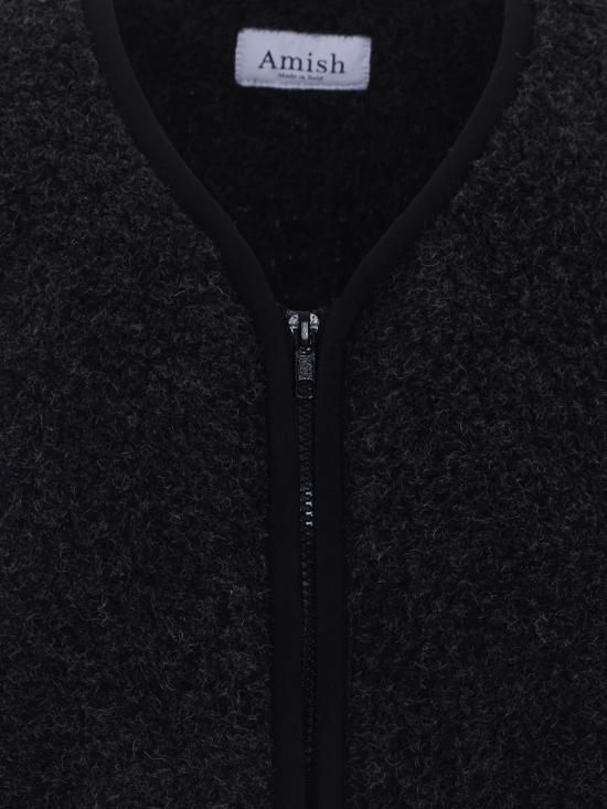 26FW 아미시 베스트 AMX237CV83XXXX C0478 Black - AMISH