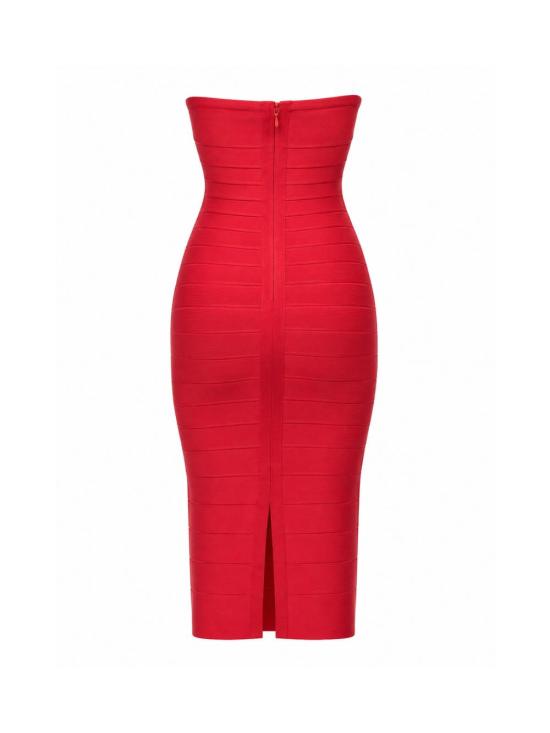 26FW 에르베레제 미디 원피스 HLS8577228 945 RED - HERVE LEGER