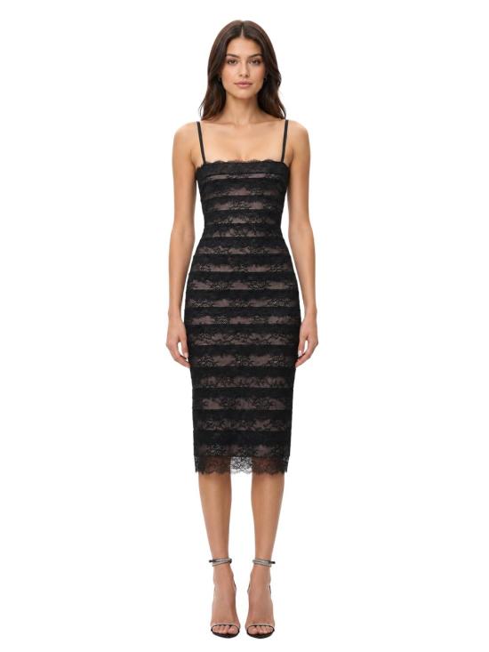 26FW 에르베레제 미디 원피스 HLC8578441 001 BLACK - HERVE LEGER