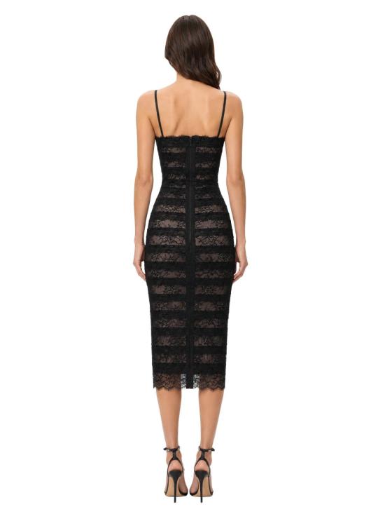26FW 에르베레제 미디 원피스 HLC8578441 001 BLACK - HERVE LEGER