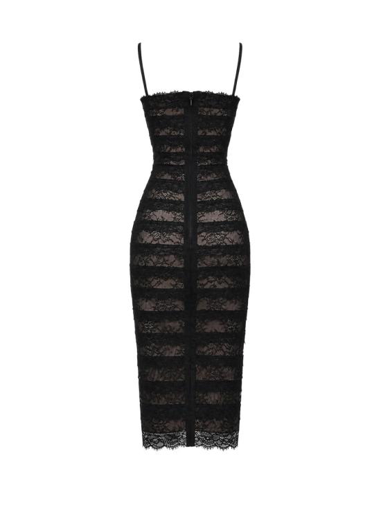 26FW 에르베레제 미디 원피스 HLC8578441 001 BLACK - HERVE LEGER