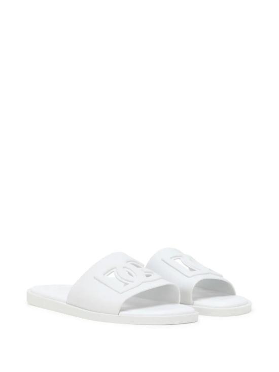 26FW 돌체앤가바나 러버 비치웨어 슬리퍼 CS2215AN994 87163 BIANCO OTTICO - DOLCE & GABBANA