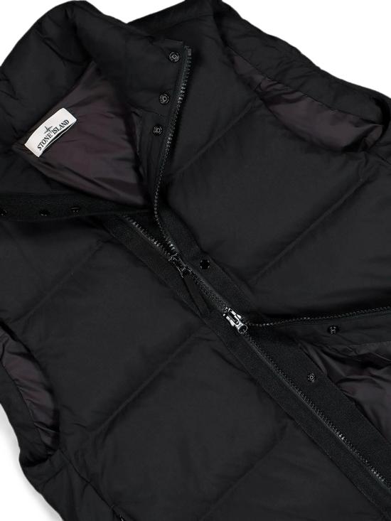 26FW 스톤 아일랜드 매트 립스탑 코듀라 어드밴스드 패브릭스 집 포켓 라이트웨이트 다운 베스트 L2S15G100004 S0483 V0029 BLACK - STONE ISLAND