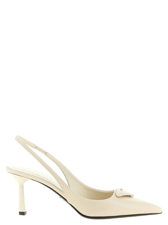 26FW 프라다 레더 슬링백 펌프 1I901MFDD753A9SF0304 White