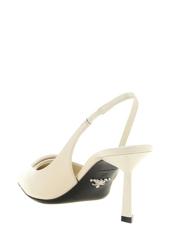 26FW 프라다 레더 슬링백 펌프 1I901MFDD753A9SF0304 White - PRADA