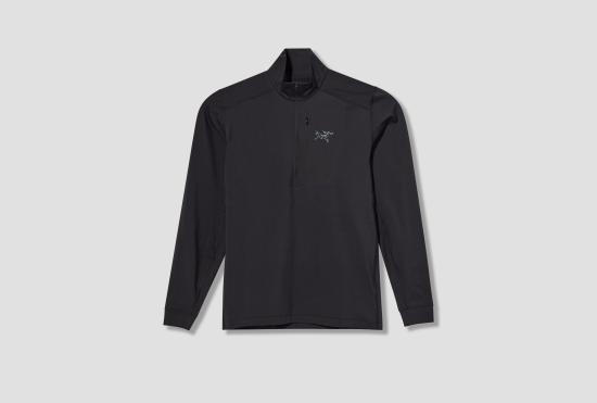 26FW 아크테릭스 긴팔 티셔츠 RHO LT 지퍼넥 남성용 X000009425 블랙