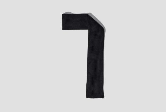 26FW 안데르센 안데르센 머플러/스카프 짧은 스카프 - 5게이지 / 시그니처 얀 블랙 - ANDERSEN-ANDERSEN