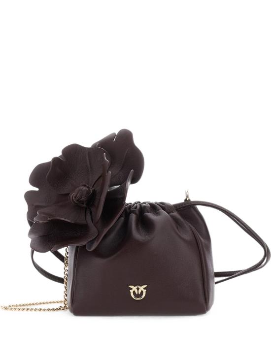 26FW 핑코 가방 107678POUCHFLOWER A0F2W34Y BURGUNDY