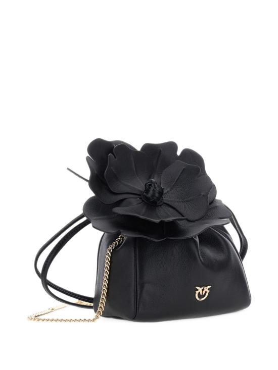 26FW 핑코 가방 107678POUCHFLOWER A0F2Z99Y NERO - PINKO