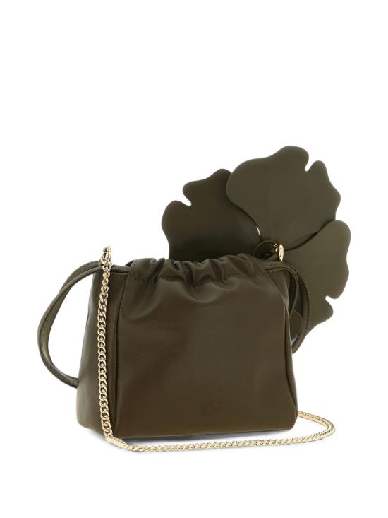 26FW 핑코 가방 107678POUCHFLOWER A0F2V65Y MILITAR GREEN - PINKO