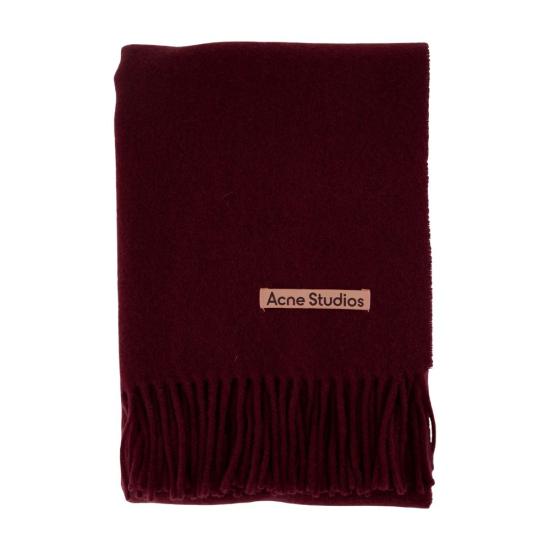 26FW 아크네 스튜디오 내로우 울 프린지 머플러 CA0210 AF6 BURGUNDY MELANGE DOM