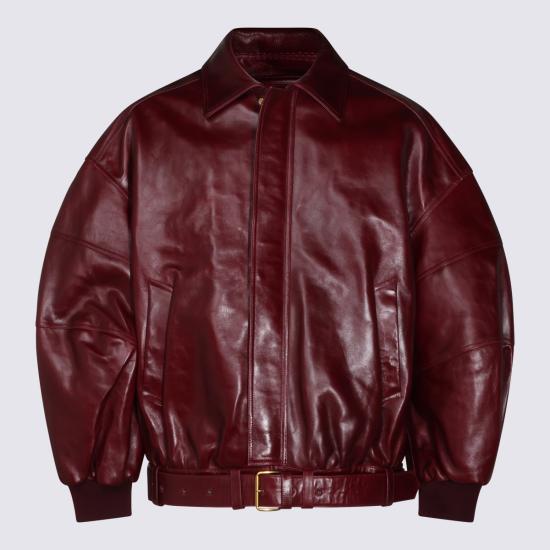 26FW 윌리 차바리아 가죽 자켓 MWLJK020 051N045 BORDEAUX