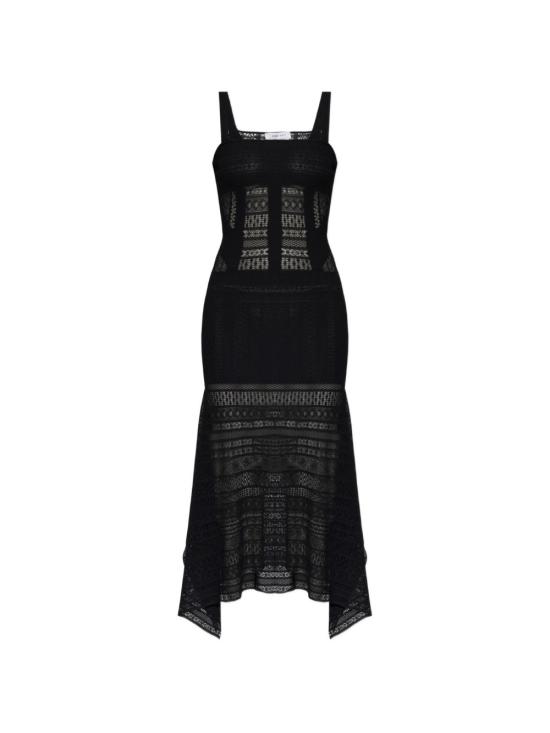 26FW 알렉산더 맥퀸 미디 원피스 A007D9Q1BIB 1000 BLACK