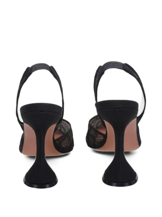 26FW 아미나 무아디 힐/펌프스 HOLLILACESLING95 BLACK LACE SATIN - AMINA MUADDI