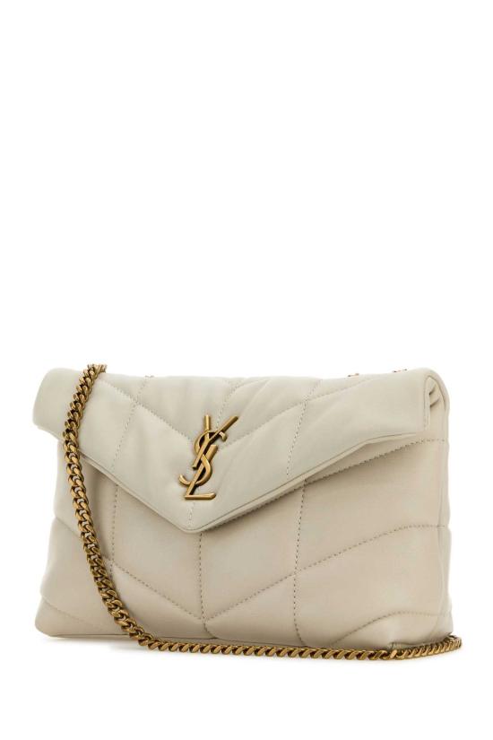 26FW 생로랑 토이 푸퍼 램스킨 숄더백 7593371EL07 9207 White - SAINT LAURENT