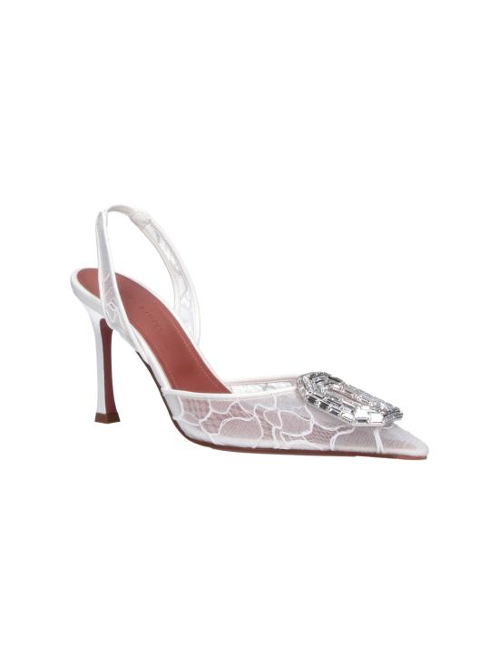 26FW 아미나 무아디 힐/펌프스 16S366025CAM IVORY LACE NAPPA WHITE - AMINA MUADDI