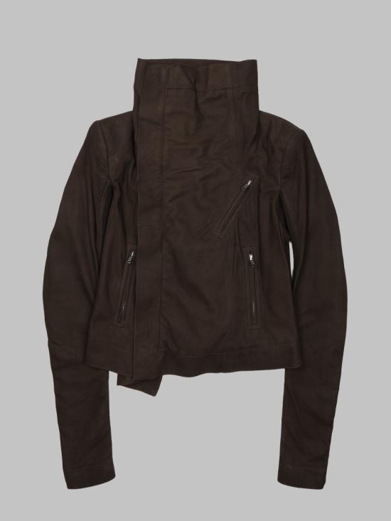 26FW 릭 오웬스 클래식 바이커 하이넥 집업 자켓 RP02F5708 LBS84 BROWN