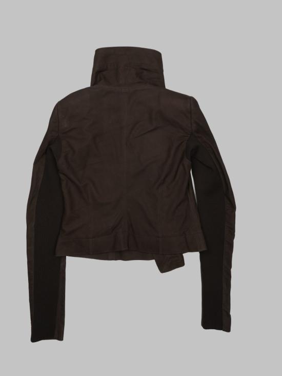 26FW 릭 오웬스 클래식 바이커 하이넥 집업 자켓 RP02F5708 LBS84 BROWN - RICK OWENS