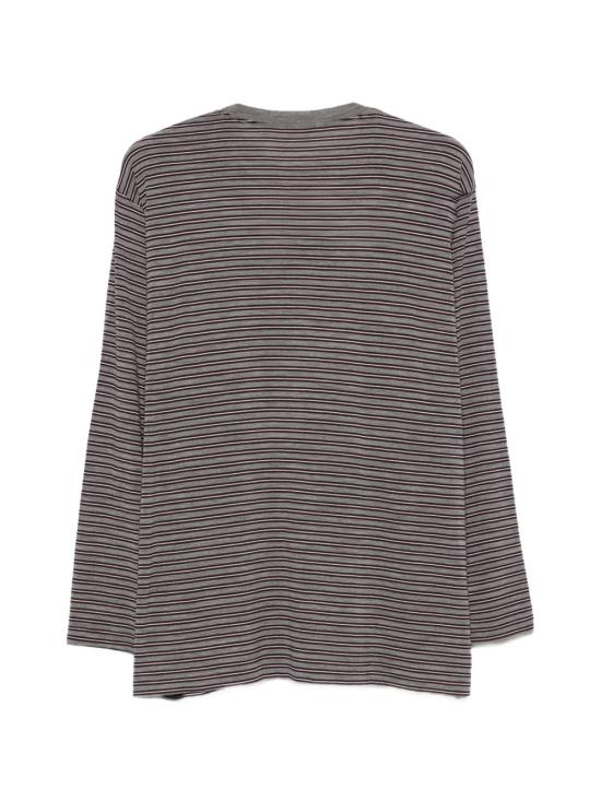 26FW 오라리 긴팔 티셔츠 A26AP01BT GRAY STRIPE DOM - AURALEE