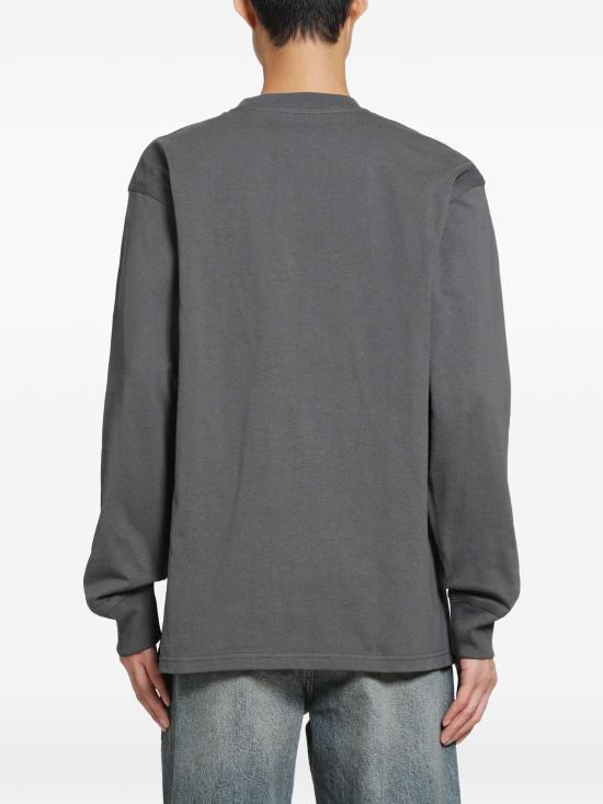 26FW 칼하트 WIP 아메리칸 스크립트 롱슬리브 티셔츠 I029955 87XX GRAPHITE DOM - CARHARTT WIP