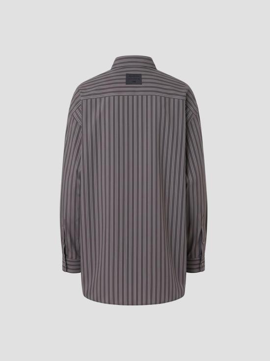 26FW 아크네 스튜디오 스트라이프 버튼업 셔츠 BB0702 BM2 PURPLE MAUVE DOM - ACNE STUDIOS