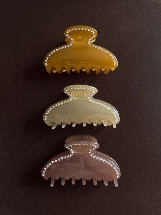  Pico Copenhagen 헤어 액세서리 피코 코펜하겐 소피 크리스탈 헤어 클로 리넨 - OTHER BRANDS