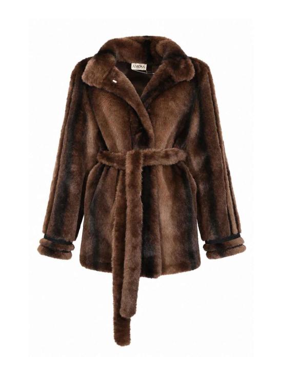 26FW 아모사 무스탕 AW26WPE55UV LIGHT BROWN
