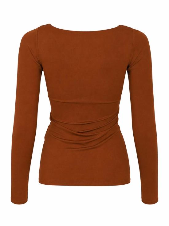 26FW 엘리자베타프랜치 탑 MD00567E2FK3 BROWN - ELISABETTA FRANCHI