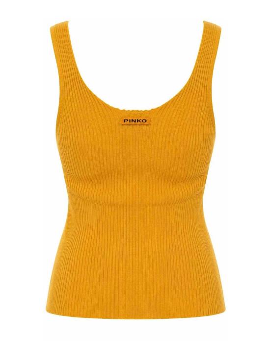26FW 핑코 민소매 티셔츠 107266A3I0H61 YELLOW - PINKO