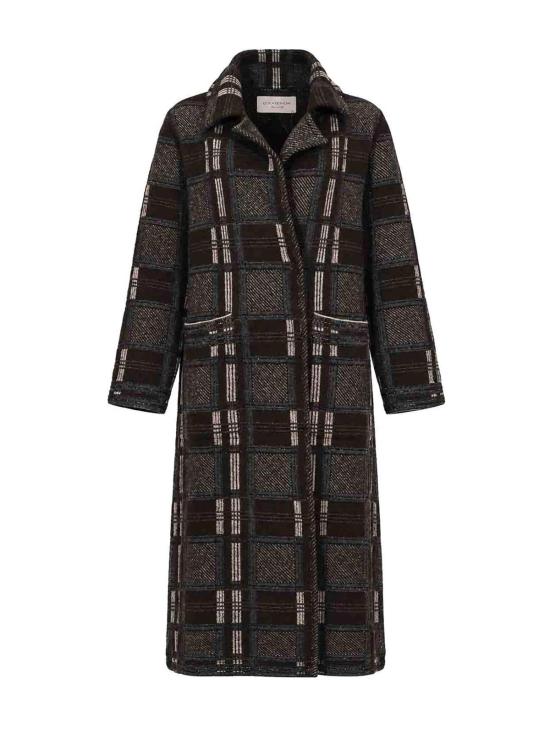 26FW 디익스테리어 미디 스커트 6340613CAF BROWN