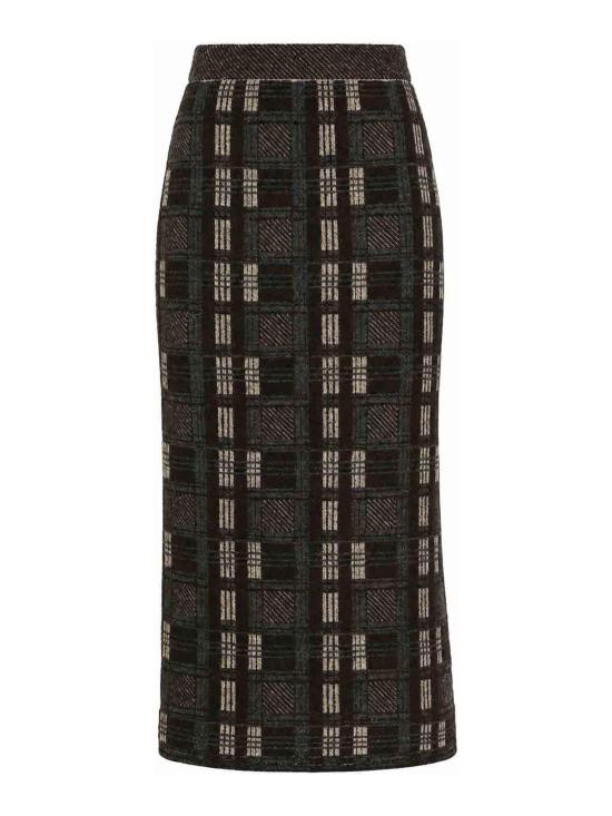 26FW 디익스테리어 미디 스커트 6340413CAF BROWN