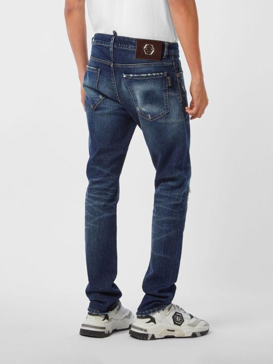 26FW 필립 플레인 데님 팬츠 FAECMDT4138PDE004N 07ML Blue 1 - PHILIPP PLEIN