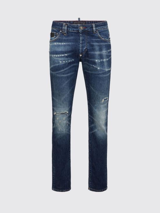 26FW 필립 플레인 데님 팬츠 FAECMDT4138PDE004N 07ML Blue 1 - PHILIPP PLEIN