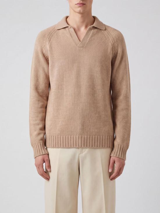 26FW 자노네 폴로 티셔츠 810402ZN286 Z4210 Camel
