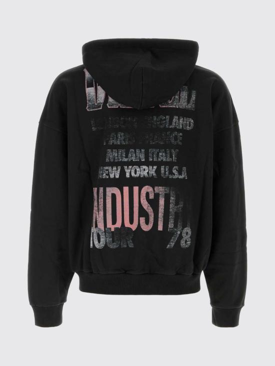 26FW 디젤 투어 그래픽 페이디드 후드 집업 A264790DFBM 900 Black - DIESEL