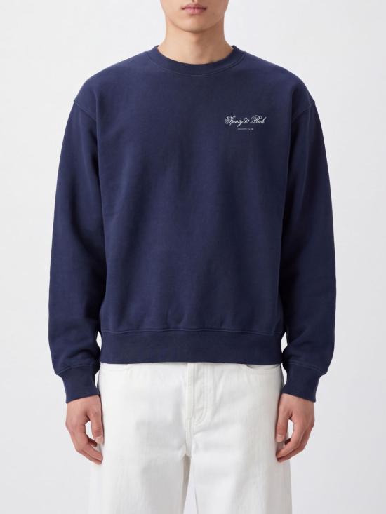 26FW 스포티앤리치 긴팔 티셔츠 ST10385274BL106 3902 Navy