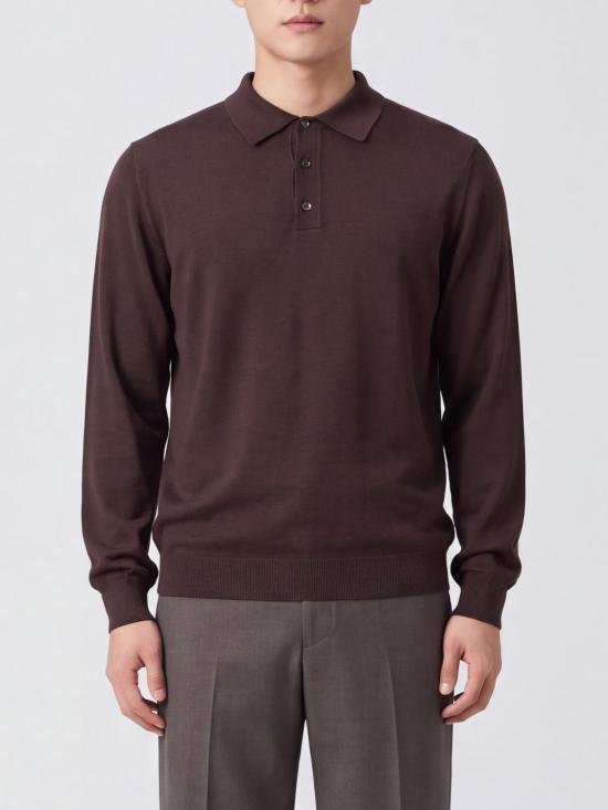 26FW 자노네 폴로 티셔츠 810232Z0290 N2501 Brown